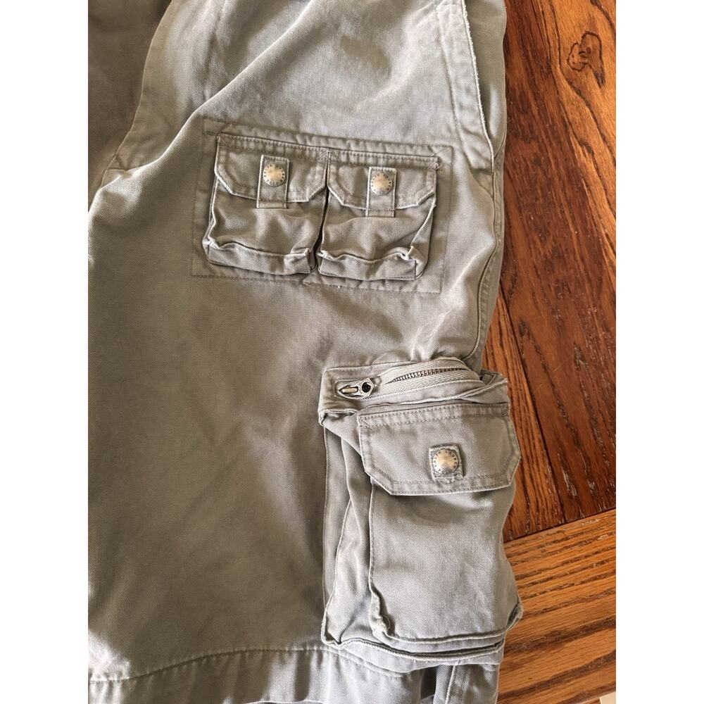 Vintage Polo Ralph Lauren Paratrooper Cargo Shorts Mens 35 Gray Military Utility - Picture 5 of 14